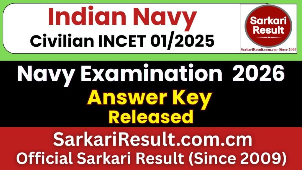 Indian Navy Civilian INCET 01/2025 Answer Key