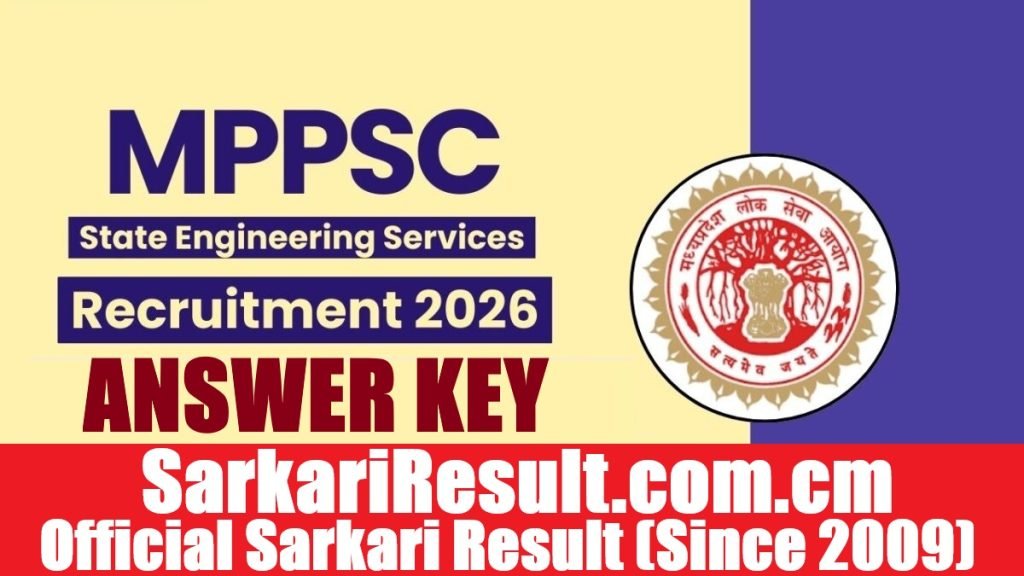 MPPSC SES Answer Key 2026