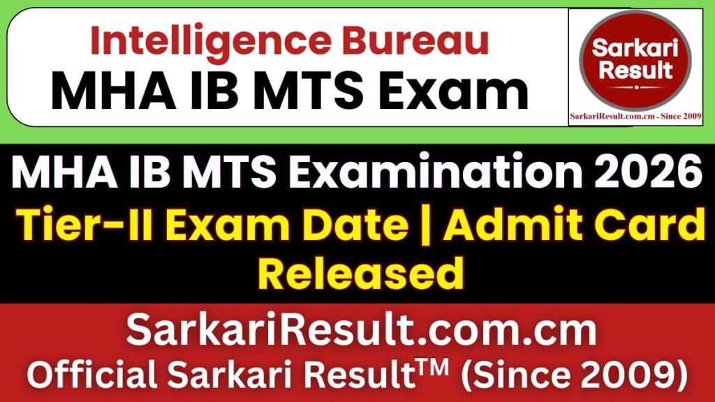 IB MTS Tier-II Admit Card 2026