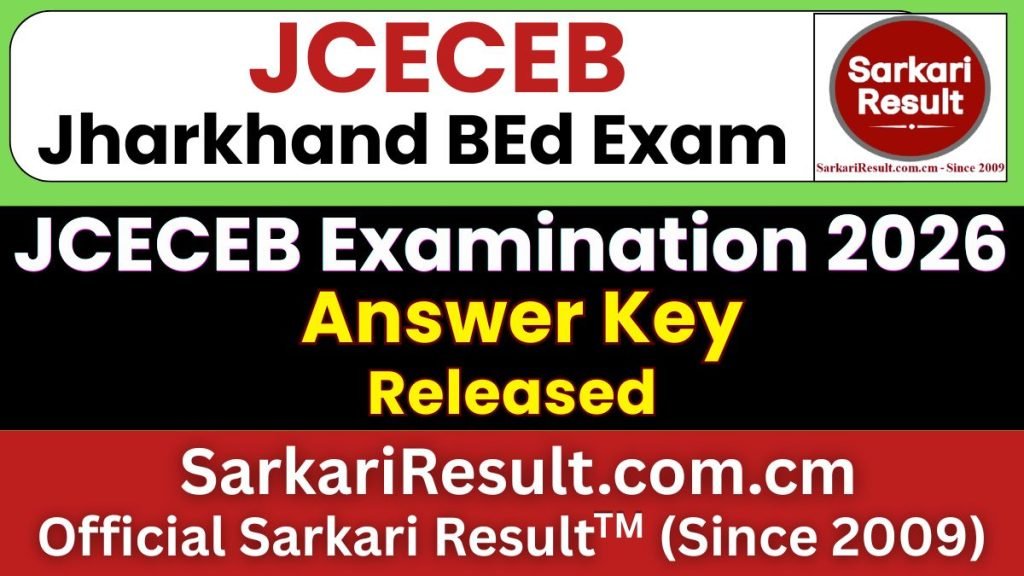 JCECEB Jharkhand BEd Answer Key 2026