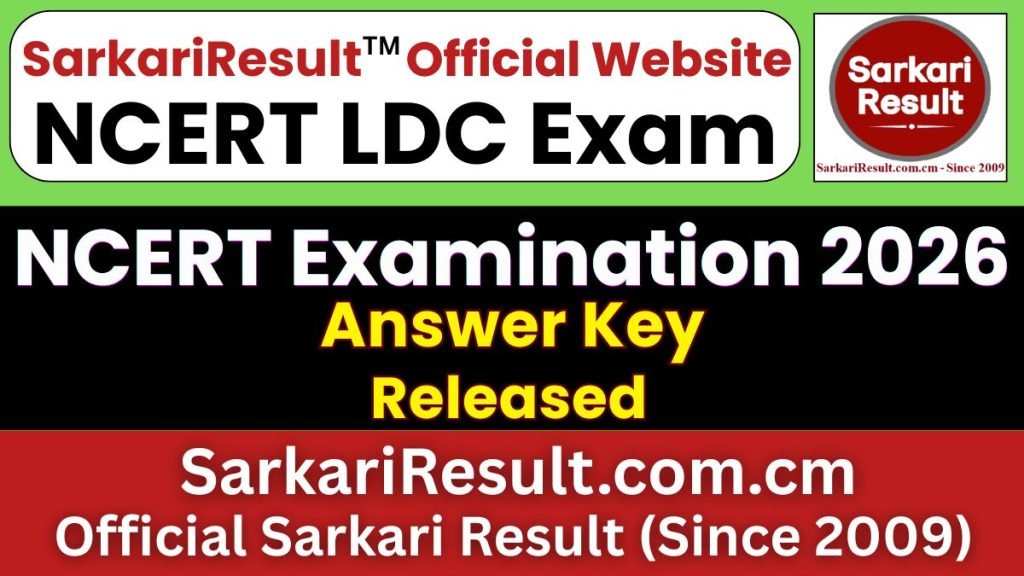 NCERT LDC Post Answer Key 2026