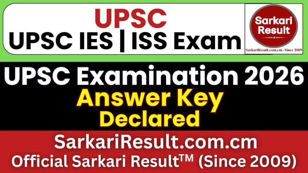 UPSC ISS Answer Key 2026