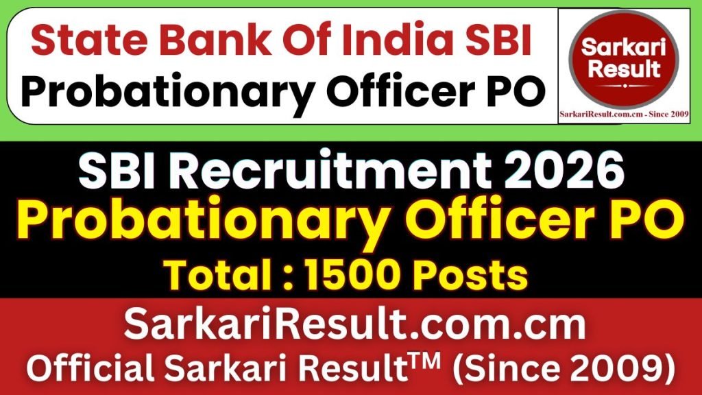 SBI PO Recruitment 2026