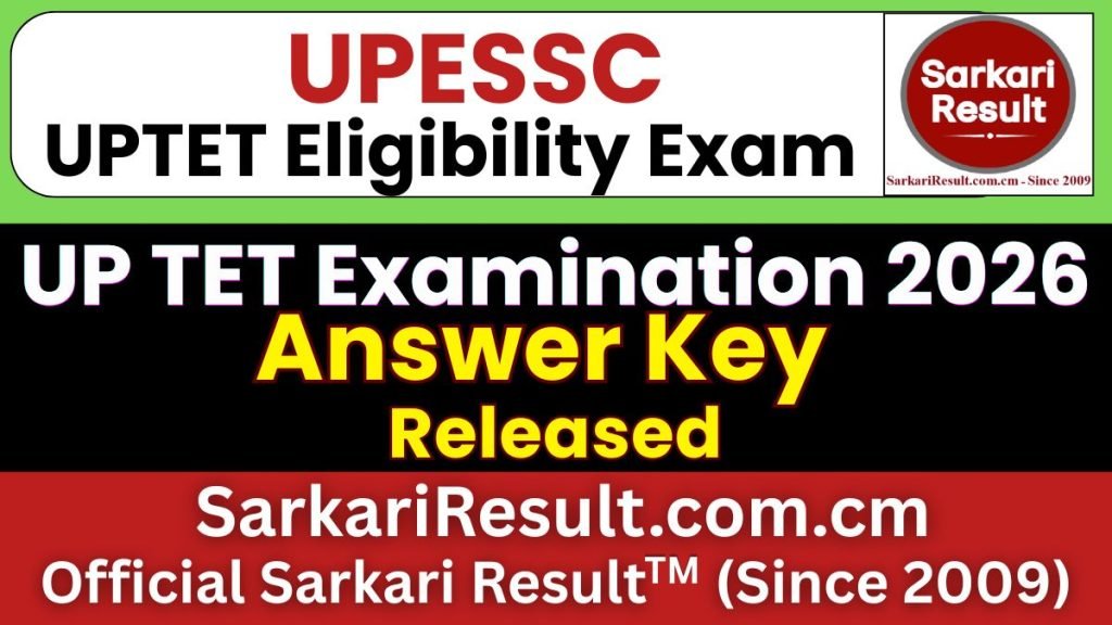 UPTET Answer Key 2026