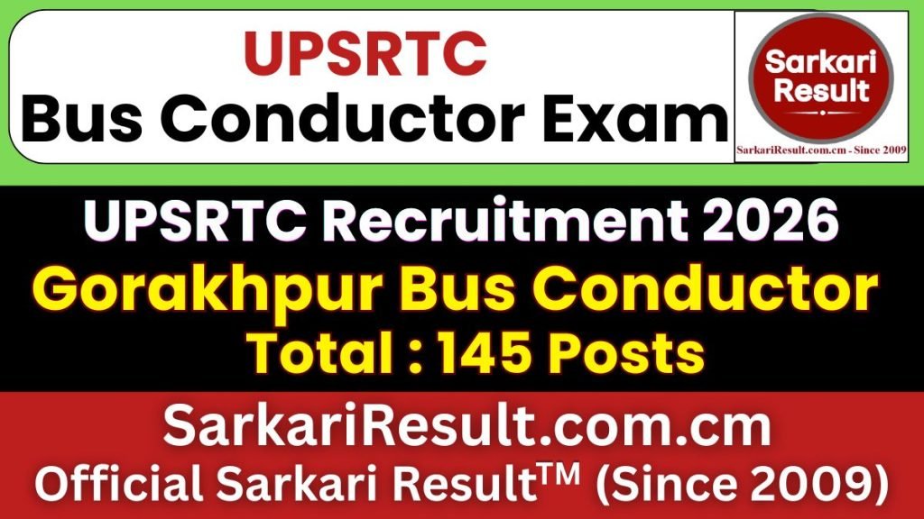 UPSRTC Gorakhpur Bus Conductor Recruitment 2026