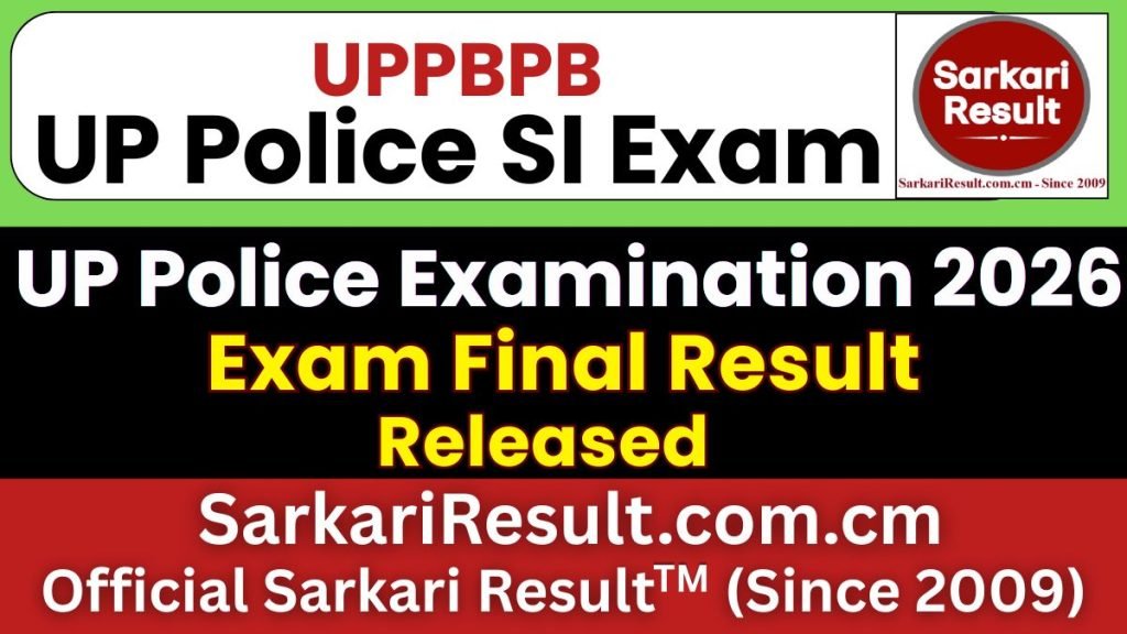 UP Police SI Final Result 2026