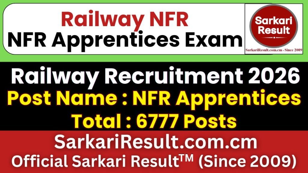Railway NFR Apprentice Recruitment 2026